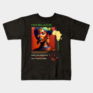 Black history month cute graphic design artwork Kids T-Shirt